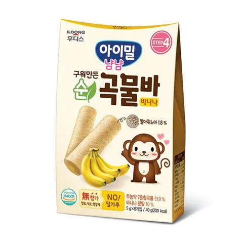 구워만든 순곡물바 바나나 40g(5gx8개입) 제품 사진