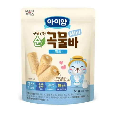 일동후디스 구워만든 순곡물바 미니 밀크맛 제품 사진