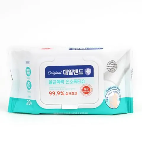 대일밴드 살균쓱싹 손소독 티슈(99.9%살균효과) 제품 사진